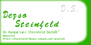 dezso steinfeld business card